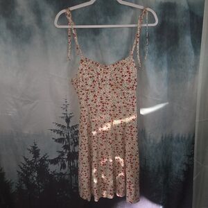 Lily Rose Pink and Red Floral Dress with Ties